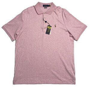 Polo Ralph Lauren Polo Shirt Large Classic Fit Pink Embroidered Flesh Pony NWT